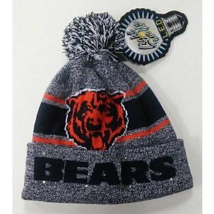 🏈🆕 CHICAGO BEARS GRAY KNIT LIGHT UP HAT - UNISEX - NFL